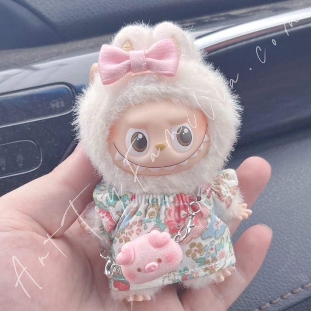 Art Toy Familia - Doll Cloth Mini Grace & Glee Ensemble For Labubu - 102 Green Ver. Cloth Only No Doll