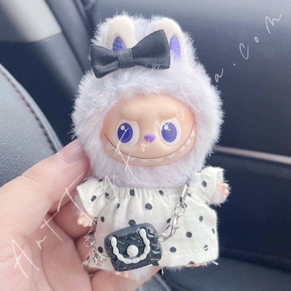 Art Toy Familia - Doll Cloth Mini Grace & Glee Ensemble For Labubu - 102 Black Ver. Cloth Only No Doll