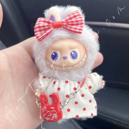Art Toy Familia - Doll Cloth Mini Grace & Glee Ensemble For Labubu - 102 Red Ver. Cloth Only No Doll