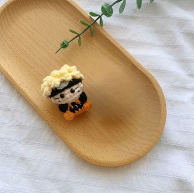Art Toy Familia - Naruto Mini Crochet Keychain Doll, Chibi Amigurumi Doll Gift, C014 Uzumaki Naruto Random Color